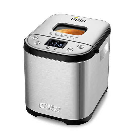 , 2LB 1.5LB 1LB Bread Maker Machine with  with Gluten-Free Setting, 15-in-1 Stainless Steel Bread Maker with Recipes