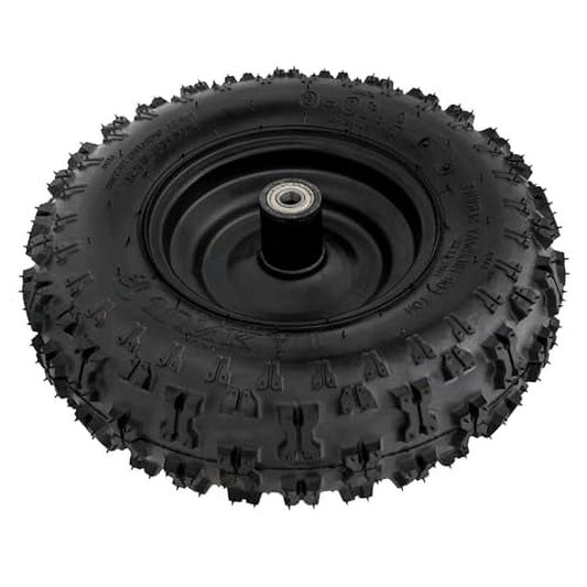 2PCS 4.10-6 Go Kart ATV Tubeless Tire with Rim and 6001ZZ Bearings | Front Tires Rims for Scooter Quad Bikes 4 Wheelers