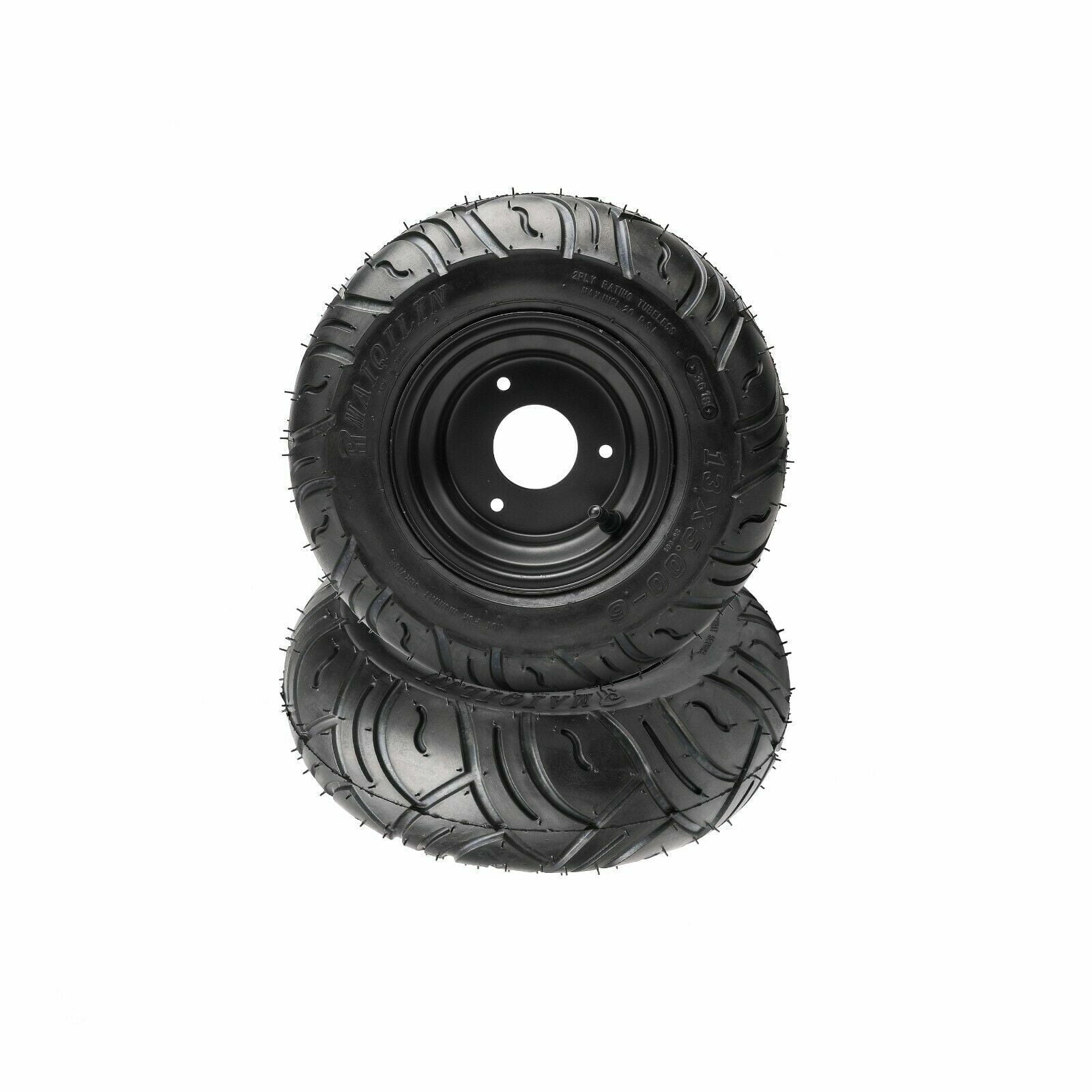 2pc 13x5.00-6 13x5-6 Tire on Rim 3 Lug Wheel Assembly for Go Kart Trike ATV