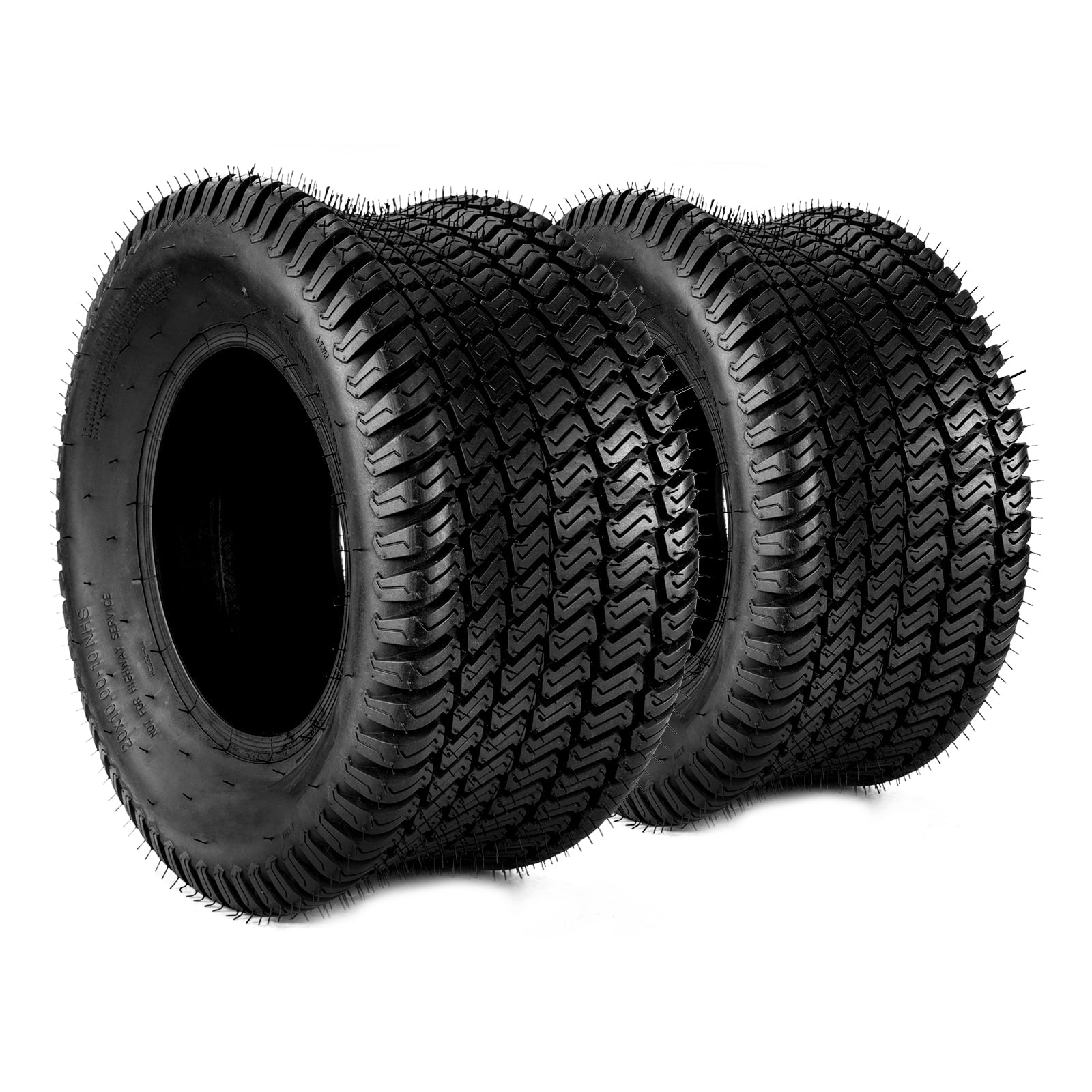2pcs 20×10-10 ATV Tires 4PR 20×10-10 Heavy Duty ATV UTV Lawn Mower Go Kart All Terrin Tubeless Fit For Rough Terrain, Pattern Z-160, Tubeless Rubber Front