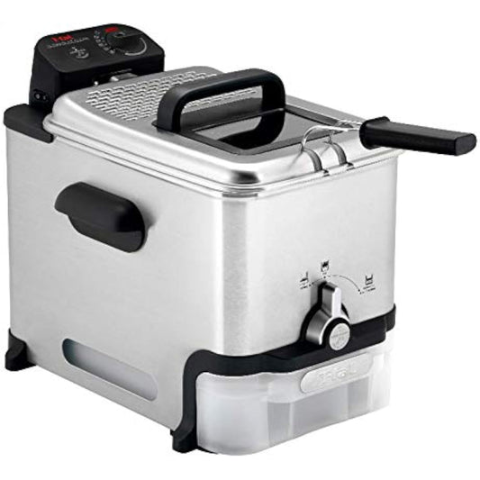 3.5L Stainless Steel Deep Fryer with Basket, 1700W, Oil Filtration, Temp Control, Digital Timer, Dishwasher Safe Parts