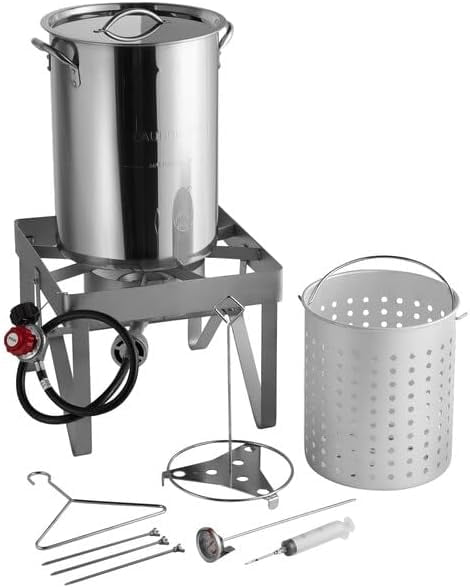 30 Qt. Stainless Steel Seafood Boiler Kit - 55,000 BTU