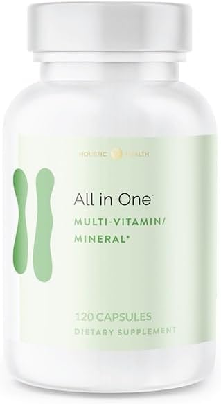 Holistic Health All in ONE Multi Vitamin and Mineral for Antioxidant Boost, Multi Minerals Supplement for Supporting Methylation and Immunity Boost, 120 Capsules