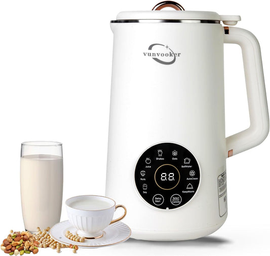 35oz Nut Milk Maker Machine,Multi Functional Automatic Homemade Plant-Based Cow Milk,Soy,Almond,Oat,Coconut,Juice,Dairy Free Beverages Maker With 12Hours PreSet/AutoClean/KeepWarm/Boil