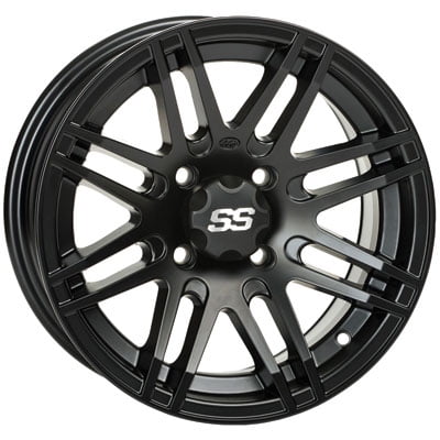 4/137 ITP SS316 Alloy Series Wheel 12x7 5.0 + 2.0 Matte Black for Kawasaki MULE 4000 2x4 2012-2018
