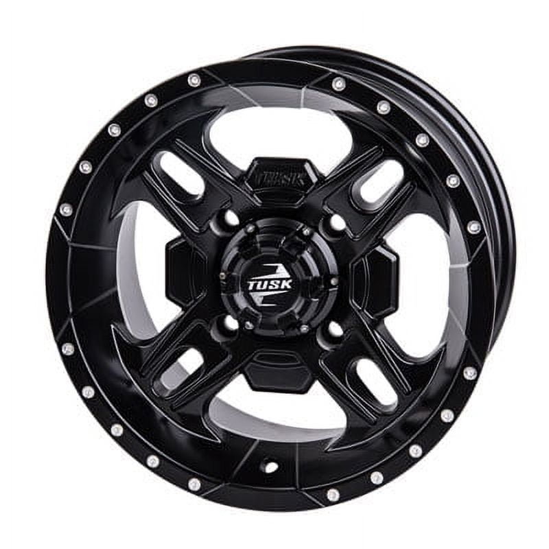4/110 Beartooth Wheel 12x7 5.0 + 2.0 Matte Black for Honda RANCHER 350 2x4 2000-2006