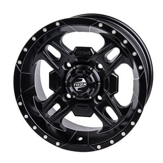 4/110 Beartooth Wheel 12x7 5.0 + 2.0 Matte Black for Honda RANCHER 350 2x4 2000-2006