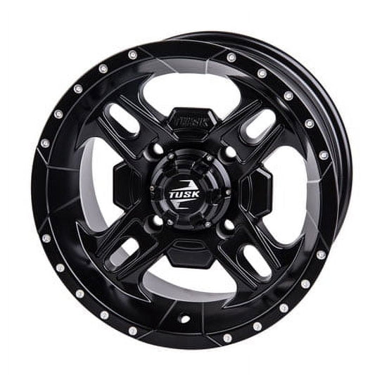 4/110 Beartooth Wheel 12x7 5.0 + 2.0 Matte Black for Honda RANCHER 350 4X4 2000-2006