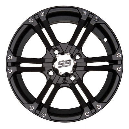 4/110 ITP SS212 Alloy Series Wheel 12x7 2.0 + 5.0 Matte Black for Suzuki Ozark 250 2012-2014