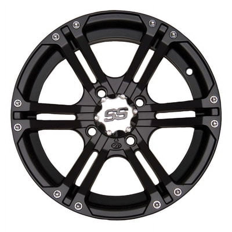4/110 ITP SS212 Alloy Series Wheel 12x7 5.0 + 2.0 Matte Black for Honda TRX 300FW 4X4 1993-2000