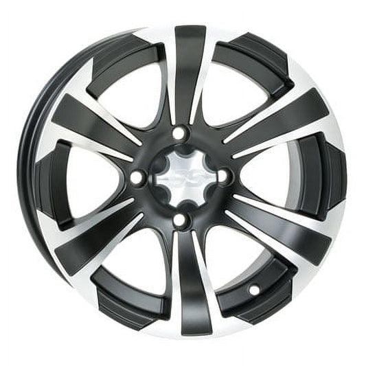 4/110 ITP SS312 Alloy Series Wheel 12x7 2.0 + 5.0 Matte Black for Suzuki Ozark 250 2012-2014