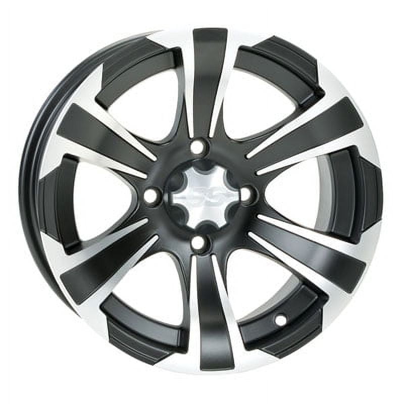 4/110 ITP SS312 Alloy Series Wheel 14x8 3.0 + 5.0 Matte Black for Honda Rancher 420 2x4 2007-2018