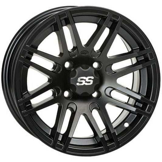 4/110 ITP SS316 Alloy Series Wheel 12x7 2.0 + 5.0 Matte Black for Honda TRX 250 RECON 2016-2018