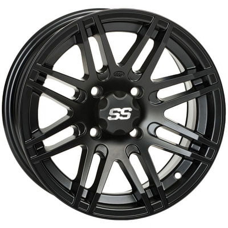 4/110 ITP SS316 Alloy Series Wheel 12x7 2.0 + 5.0 Matte Black for Honda TRX 250 RECON ES 2016-2018