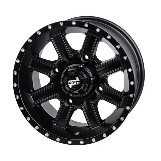 4/110 Tusk Cascade Wheel 12x7 5.0 + 2.0 Matte Black For YAMAHA WOLVERINE 350 4X4 1995-2005