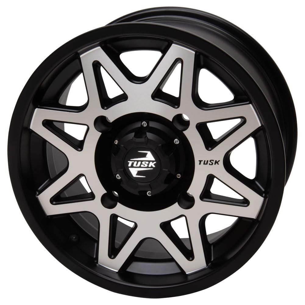 4/110 Tusk Tintic Wheel 14x7 5.0 + 2.0 Machined/Black For HONDA RINCON 650 GPS 4x4 2004-2005