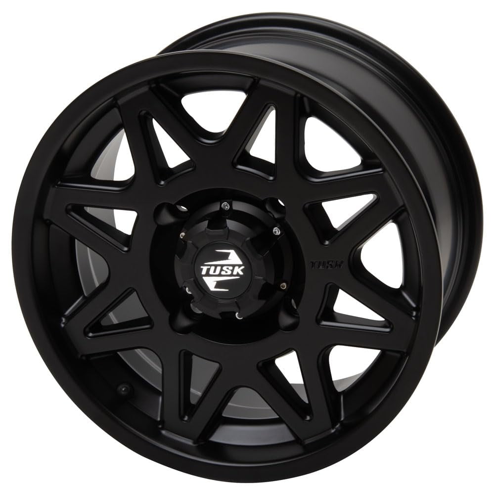 4/137 Tusk Tintic Wheel 14x7 4.0 + 3.0 Matte Black For Can-Am Outlander 6X6 650 XT 2015-2016