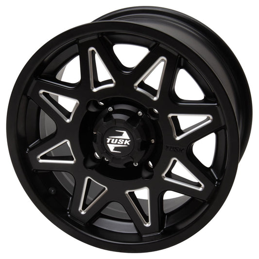 4/137 Tusk Tintic Wheel 15X7 4.0 + 3.0 Milled/Black for Can-Am Defender Hd10 Max X Mr With Half Doors 2023-2025