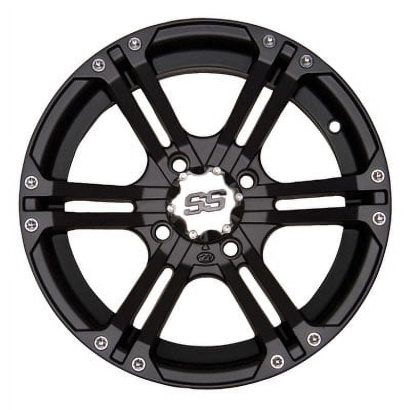 4/156 ITP SS212 Alloy Series Wheel 12x7 4.0 + 3.0 Matte Black for Kawasaki MULE Pro-DX 2016-2017