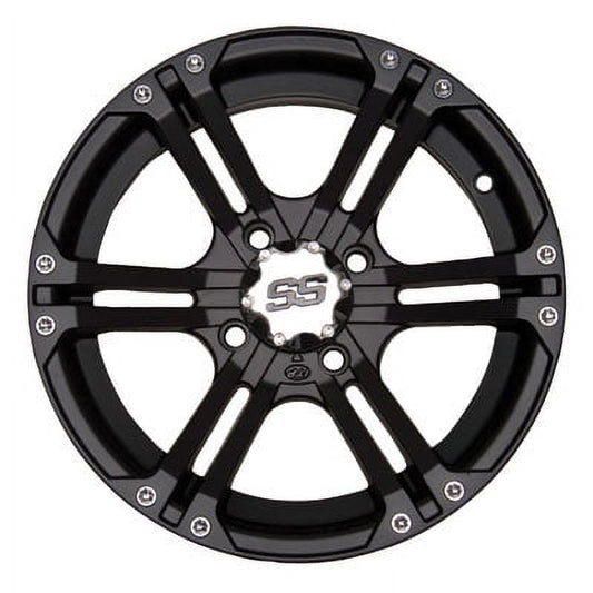 4/156 ITP SS212 Alloy Series Wheel 12x7 4.0 + 3.0 Matte Black for Kawasaki MULE Pro-DX 2016-2017