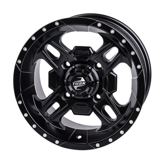 4/156 Tusk Beartooth Wheel 14x7 5.0 + 2.0 Matte Black For POLARIS GENERAL 1000 Deluxe EPS 2022