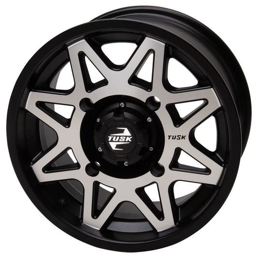 4/156 Tusk Tintic Wheel 14x7 4.0 + 3.0 Machined/Black For Polaris Magnum 325 2x4 2000-2002