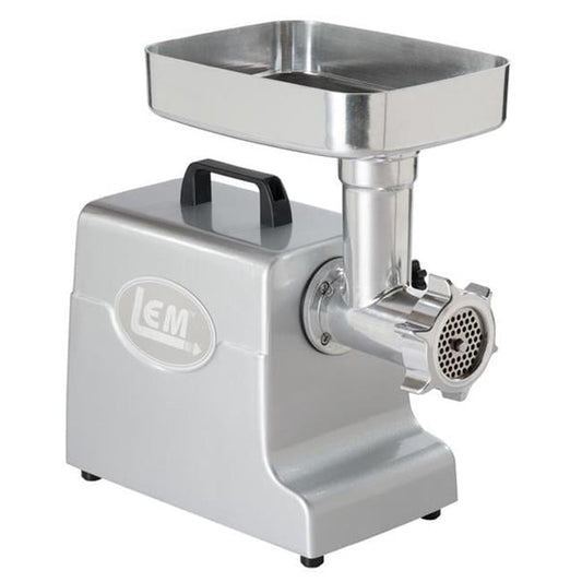 4.5 lbs Mighty Bite 1 Speed Meat Grinder, Brushed Nickel & Silver
