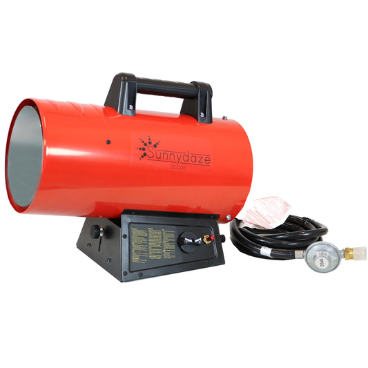 Sunnydaze Decor 60000-BTU Indoor/Outdoor Portable Forced Air Propane Heater BAO-125