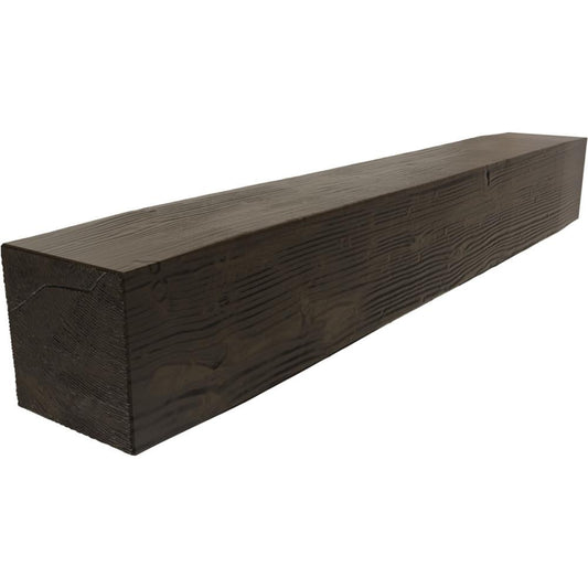 Ekena Millwork 48-in W x 8-in H x 8-in D Premium Walnut Hollow Urethane Rustic Fireplace Mantel MANUSD08X08X48ZW