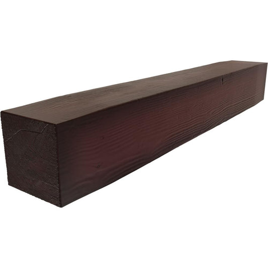 Ekena Millwork 48-in W x 8-in H x 10-in D Premium Cherry Hollow Urethane Rustic Fireplace Mantel MANUSD08X10X48ZY