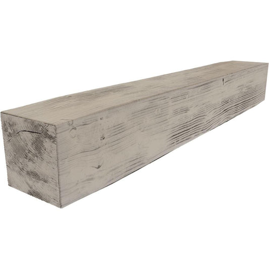 Ekena Millwork 72-in W x 8-in H x 12-in D Burnished Pine Hollow Urethane Rustic Fireplace Mantel MANUSD08X12X72BP
