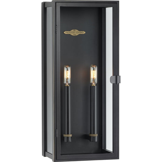 Progress Lighting Stature 2 -Light 21-in H Oil-rubbed Bronze Hardwired Outdoor Wall Light