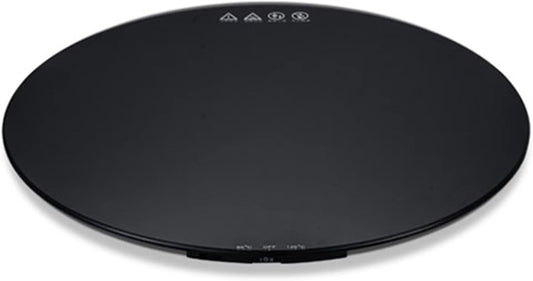 10"" Electric Hot Tray, Round Hot Plate Food Warmer with 2 Temperature Controls (65°C/120°C), Ideal for Buffets, Restaurants, Events and Family Dinners