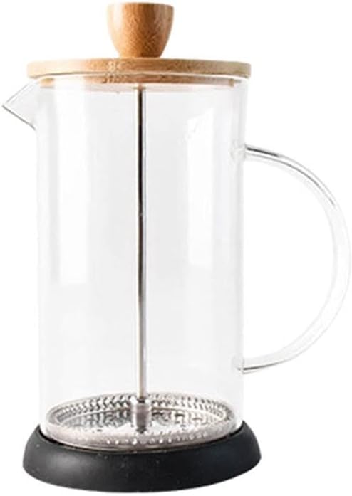 LSSOAZZVVN Glass French Press Coffee Maker Plunger Carafe Filtration Filter Kettle for Home (Color : Clear, Size : 350ml) (Clear 350ml)