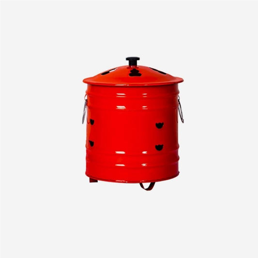 Burn Barrel for Outside, Stainless Steel Incinerator, Round Burn Cage with Handle for Paper, Leaves, Garbage, and Wood