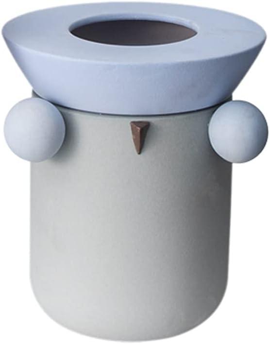 Vase Vase Decoration Living Room Flower Arrangement Ceramic Flower Appliance Simple Modern Dining Table Center Fresh Flower Dried Vase Decoration Flower Vase (Size : Grey