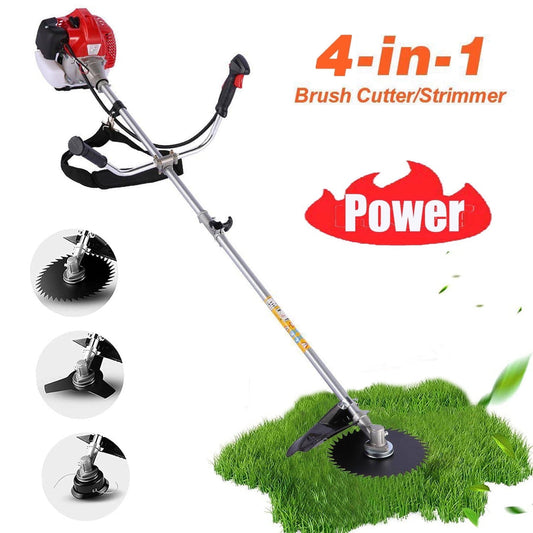 Adnoom 58CC 2-Cycle Gas Powered Weed Eater & String Trimmer, 4-in-1 Multi-Tool with Detachable Brush Cutter, Edger, 18" Blade for Lawn, Garden, Shrubs (Red)