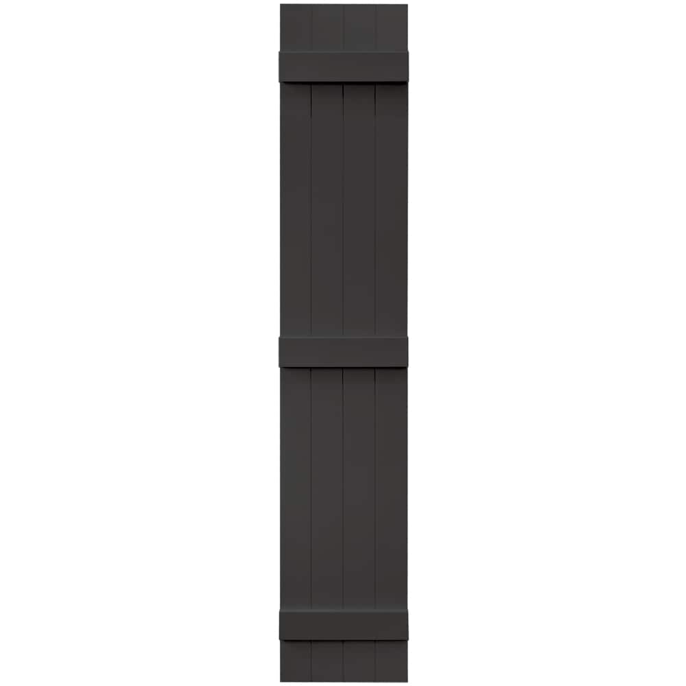 Vantage 13.875-in W x 79.875-in H Black Board and batten Exterior Shutters ( 1 -Pack )