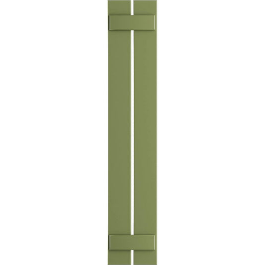 Ekena Millwork 11.25-in W x 70-in H Moss Green Board and batten Spaced Exterior Shutters ( 2 -Pack )