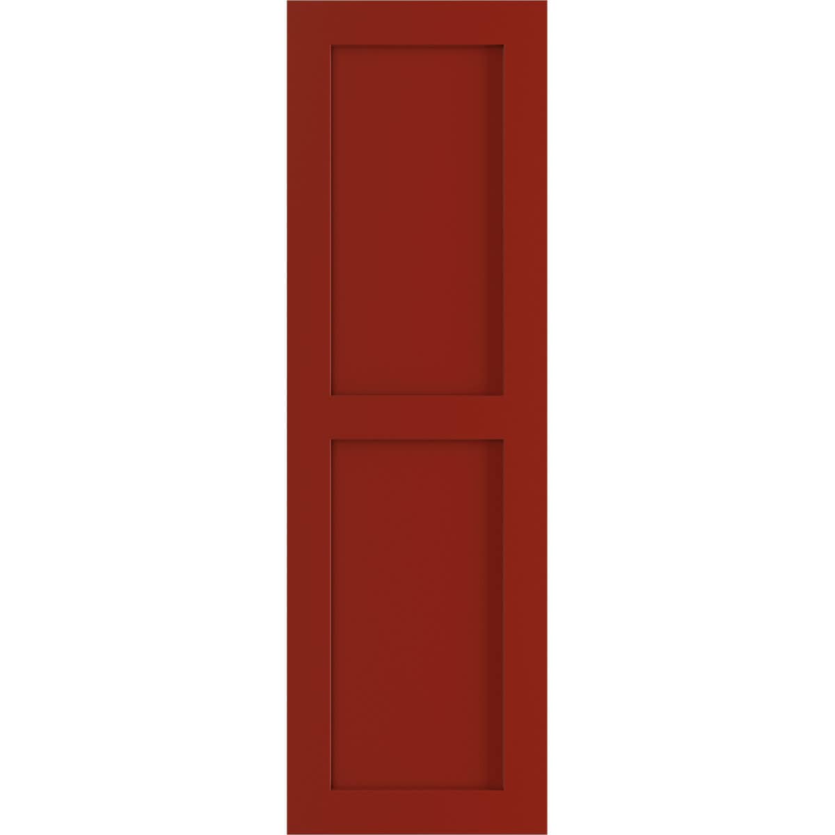 Ekena Millwork 12-in W x 56-in H Fire Red Flat panel Exterior Shutters ( 2 -Pack )