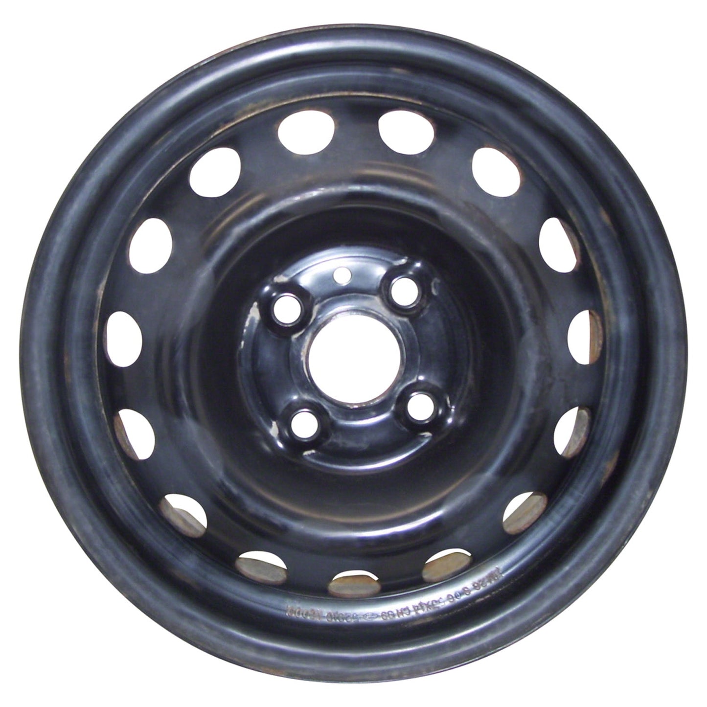 Remanufactured Painted Black Steel Wheel 14 x 5 529101E005 fits 2007-2011 Hyundai Accent