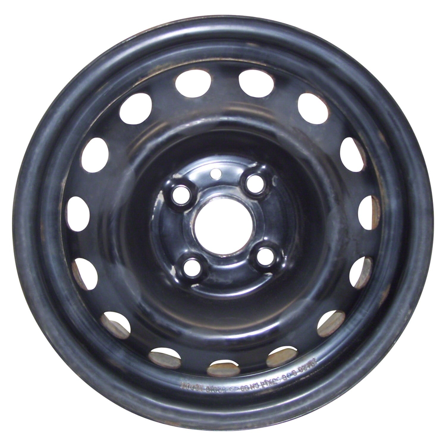 Remanufactured Painted Black Steel Wheel 14 x 5 529101E005 fits 2007-2011 Hyundai Accent