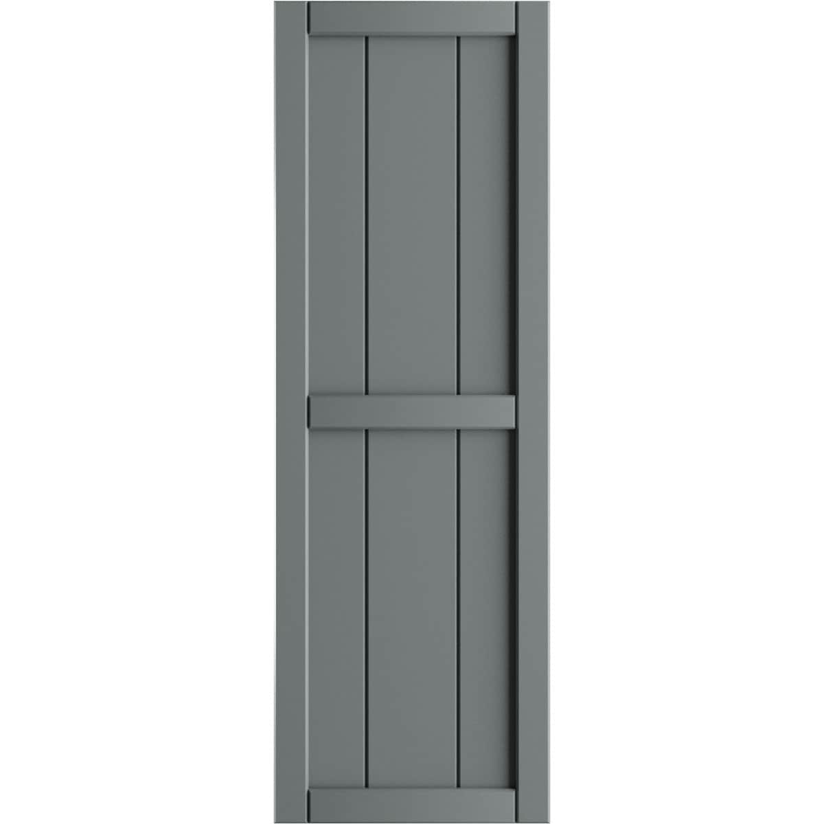 Ekena Millwork 10.75-in W x 101-in H Ocean Swell Board and batten Framed Exterior Shutters ( 2 -Pack )