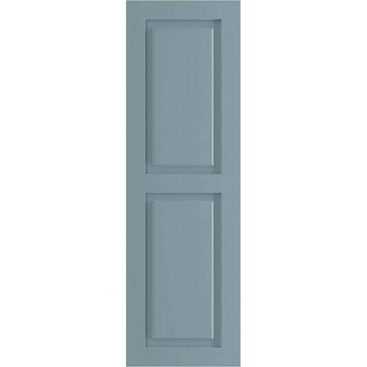 Ekena Millwork 15-in W x 73-in H Peaceful Blue Raised panel Exterior Shutters ( 2 -Pack )
