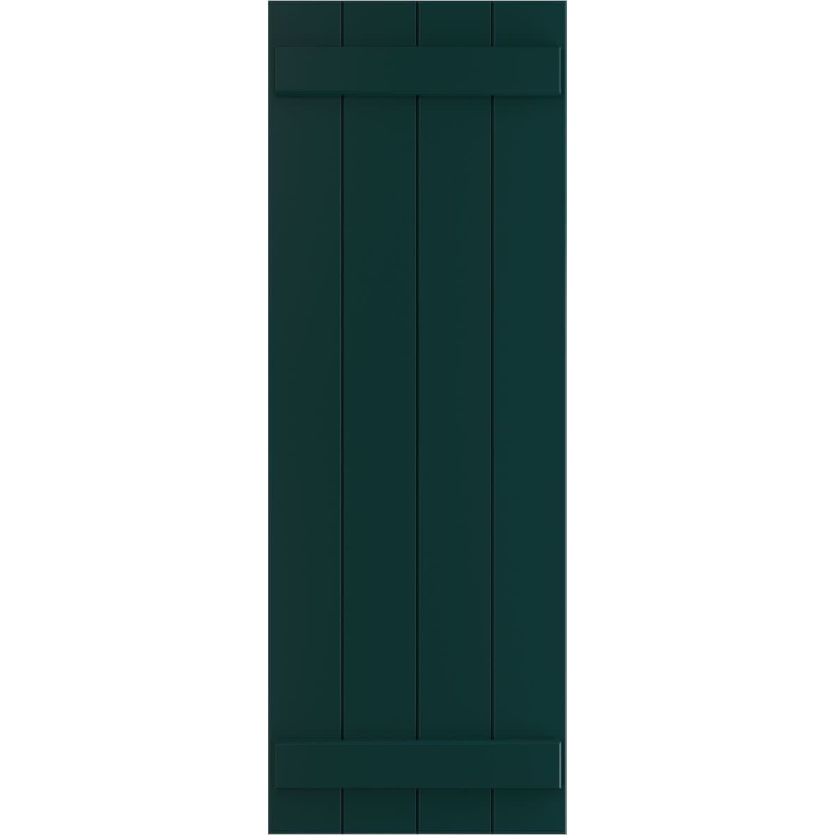 Ekena Millwork 21.5-in W x 46-in H Thermal Green Board and batten Exterior Shutters ( 2 -Pack )