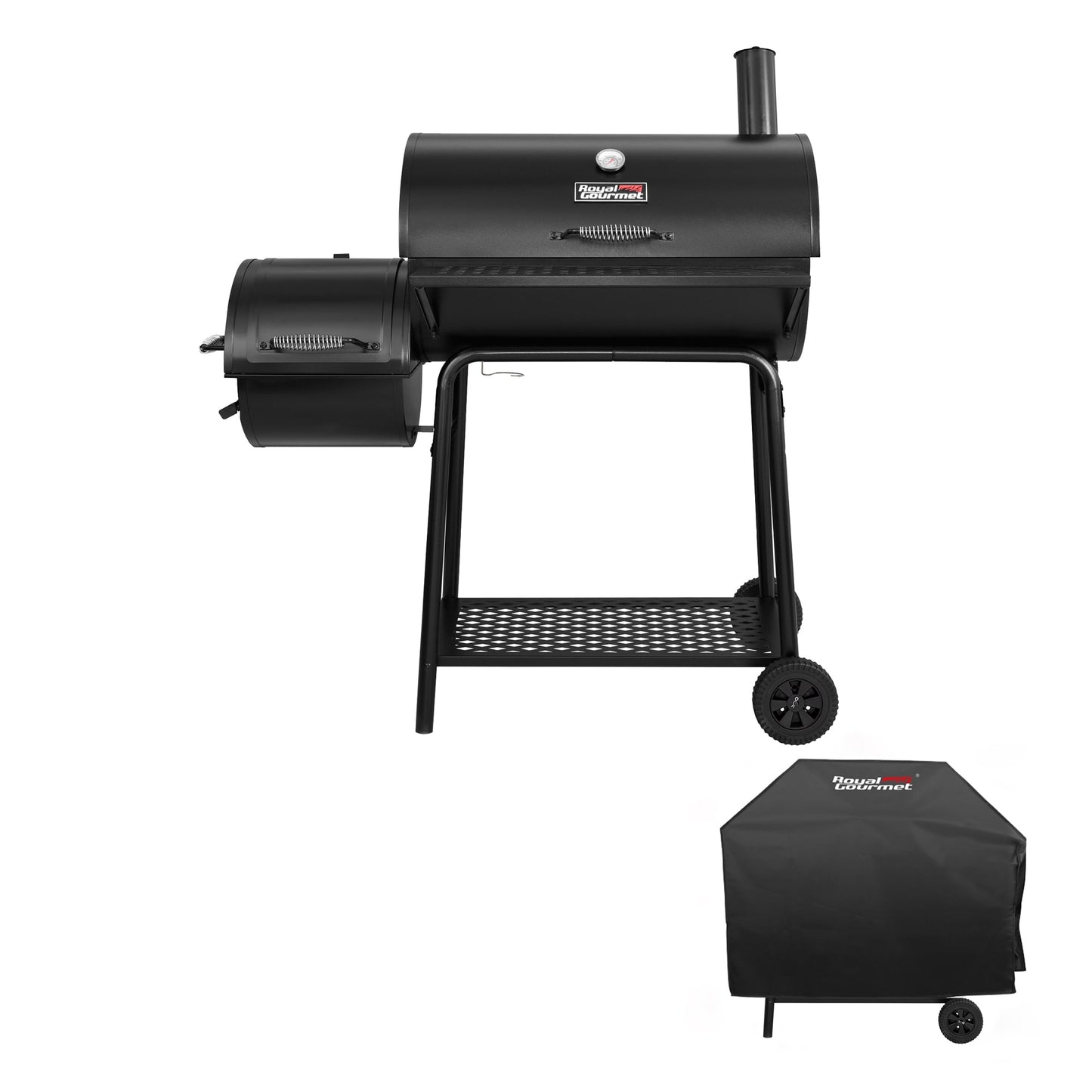 Royal Gourmet 26.7-in W Black Barrel Charcoal Grill CC1830FC