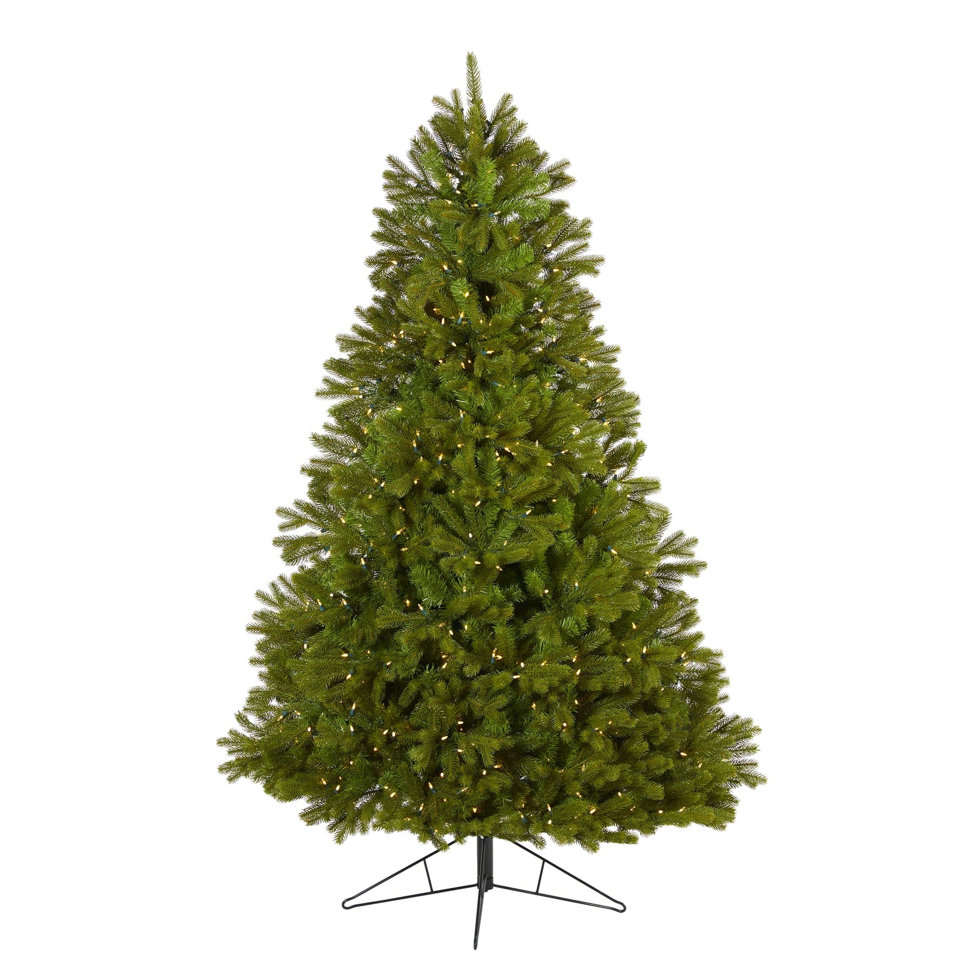 Nearly Natural 7-ft Spruce Pre-lit Artificial Christmas Tree with White LED Lights
