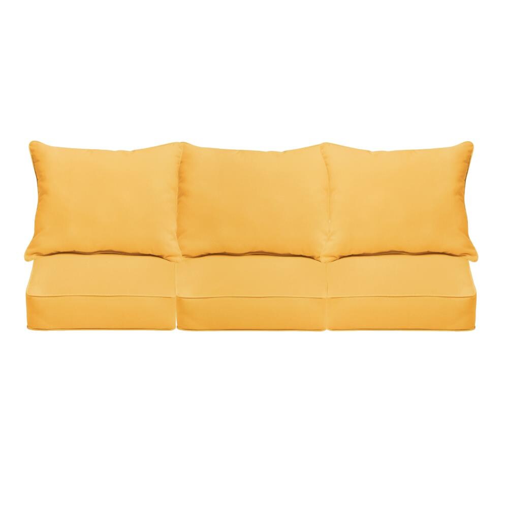 Mozaic Company 25-in x 23-in 6-Piece Fresco Daffodil Patio Sofa Cushion