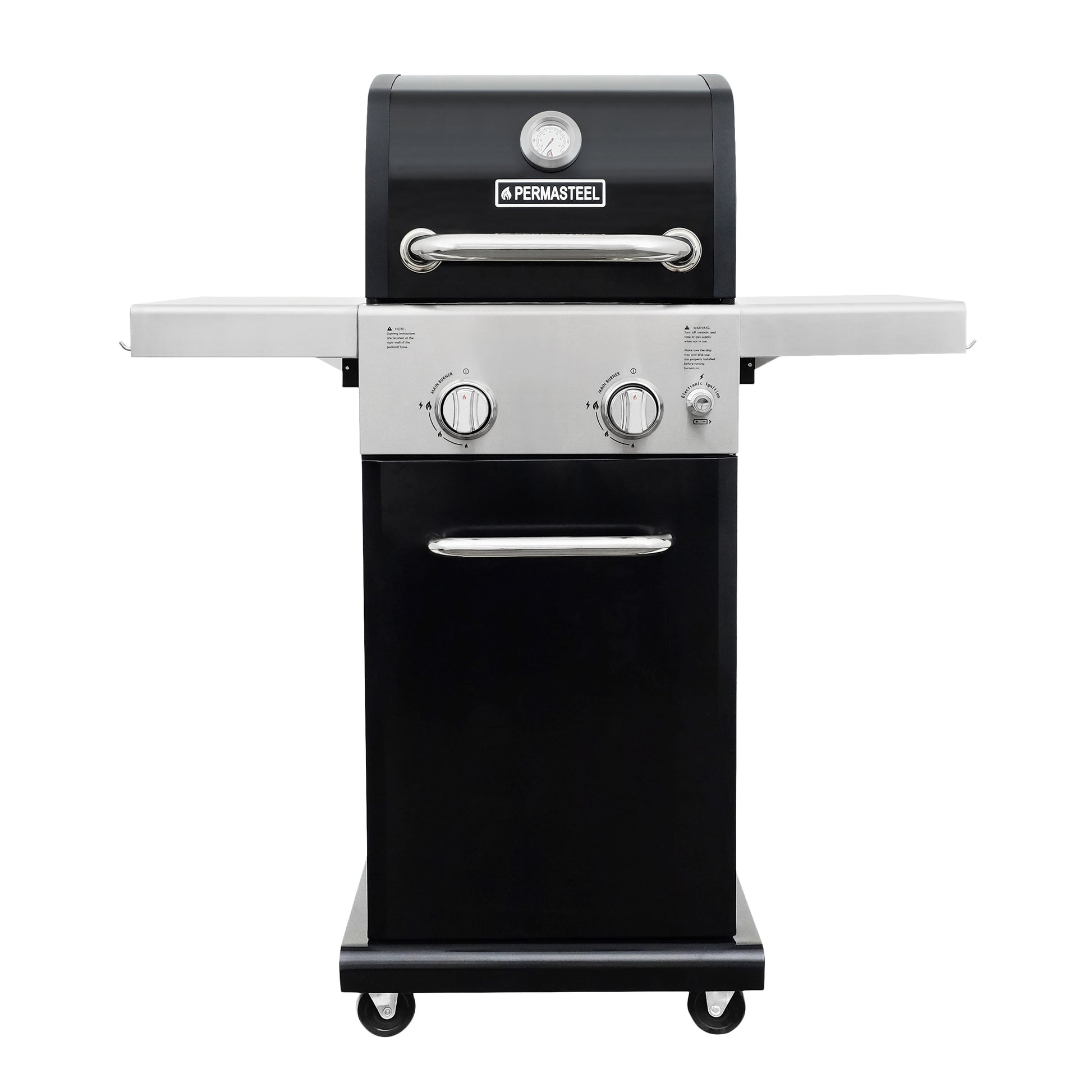 Permasteel Black 2-Burner Liquid Propane Gas Grill PG-40201-BK