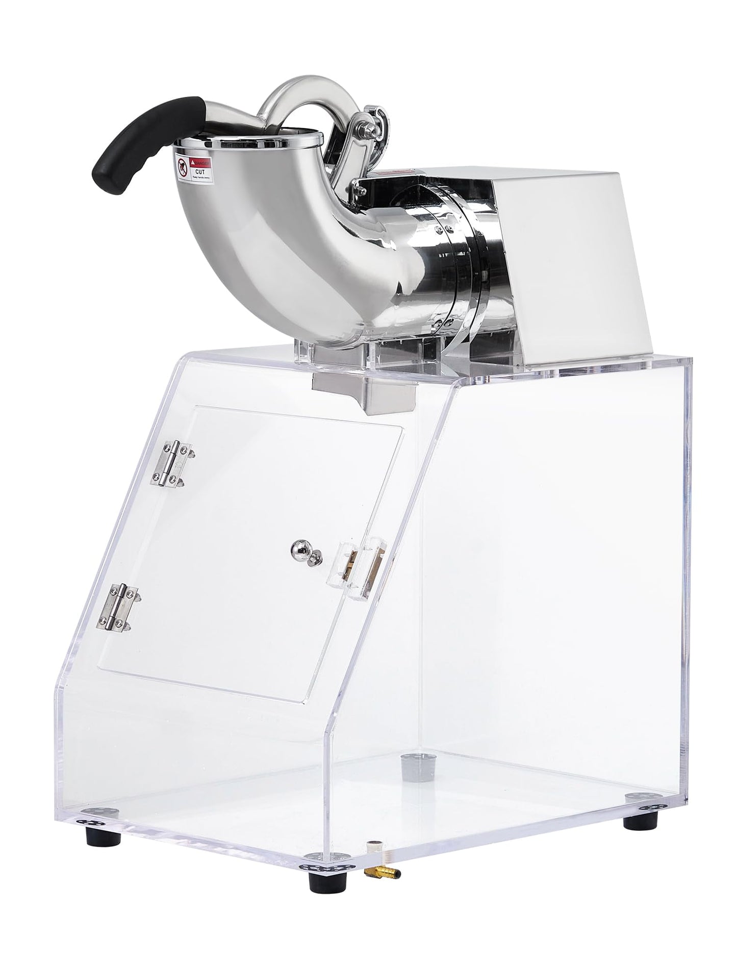 440LBS/H Commercial Ice Crusher Machine, 350W Electric Snow Cone Machine With 2 Blades, Professional Stainless Steel Ice Shaver Machine With 3L Ice Storage Box for Restaurant Bars Home